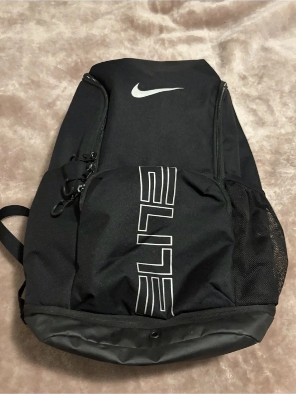Nike Black Elite Team Backpack with White Swoosh
